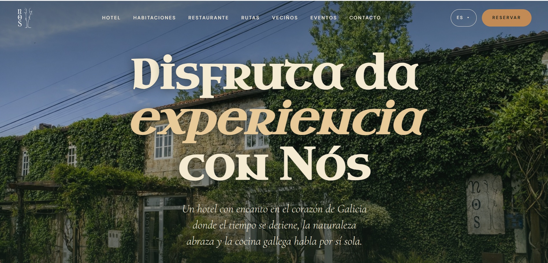 Web oficial de Hotel Nós
